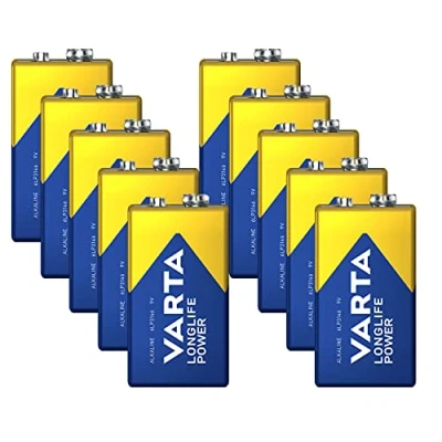 Abbildung von wns emg world Big Box Pack kompatibel mit VARTA Longlife 9V Block Batterie,10 Stück