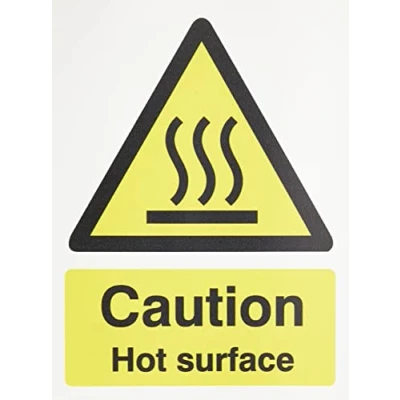 Abbildung von Stewart Superior Catering Schild &quot;Caution Hot surfaceself selbstklebendem Vinyl W150 x 200 mm Ref cs005sav