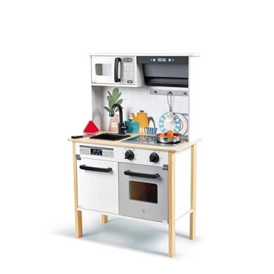 Abbildung von Hape Spielküche Moderne Smart Home Küche Holz, Kunststoff, Metall, mit Licht &amp; Soundeffekt