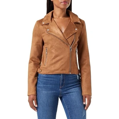 Abbildung von VERO MODA Damen VMJOSE AW23 Short Faux Suede Jacket NOOS Jacke, Cognac, XS