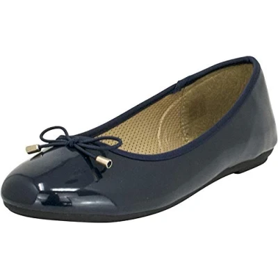 Abbildung von Fitters Footwear 2.514378 Fiona Navy Patent Ballerina