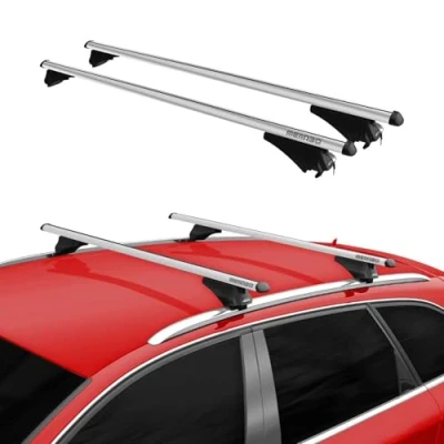 Abbildung von Menabo Dachträger kompatibel mit Opel Insignia Sports Tourer 2009 2017 TÜV Aluminium Grau