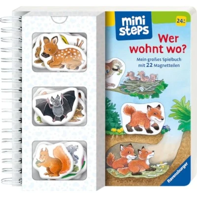 Abbildung von ministeps: Wer wohnt wo?: Mein großes Spielbuch mit 22 Magnetteilen.Ab 24 Monaten (ministeps Bücher)