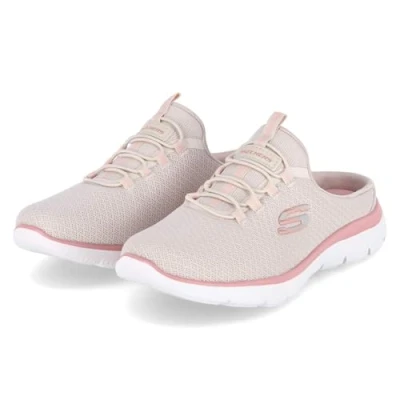 Abbildung von Skechers Summits Damen Clogs Pantoletten Swift Step Taupe Mesh vegan, Größe:42, Farbauswahl:beige