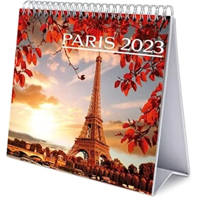 Abbildung von Grupo Erik Tischkalender 2023 Paris Kalender Quer Format zum Aufstellen FSC zertifiziert Offizielle Lizenz