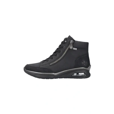 Abbildung von Rieker Damen Schnürstiefeletten M5610, Frauen Stiefeletten, lose Einlage, wasserabweisend, riekerTEX,uebergangsstiefel,schwarz (00),42 EU / 8 UK