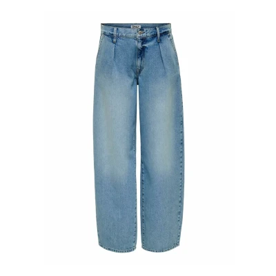 Abbildung von ONLY Straightfit Onlgianna Mittlere Taille Gerade Geschnitten Jeans Relaxed Fit, Damen, Größe: 31x30, Light medium blue denim