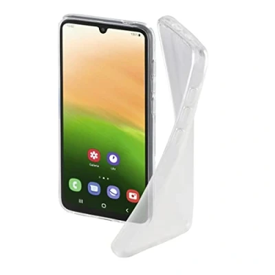 Abbildung von Hama Handyhülle für Samsung Galaxy A33 5G „Crystal Clear“ (durchsichtige Hülle aus TPU, Flexible Schutzhülle, Handyschutz mit Anti Rutsch Oberfläche) transparent
