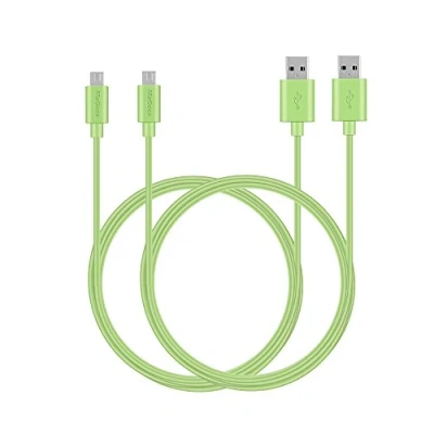 Abbildung von MaGeek® [2 Pack 1.8m Extra Langes Premium Micro USB Kabel Schnell Aufladen Synchronisationen und Ladekabel für Android, Samsung, HTC, Motorola, Nokia, LG, HP, Sony,und mehr (Grün)