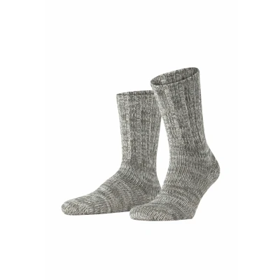 Abbildung von FALKE Herren Brooklyn M SO Baumwolle einfarbig 1 Paar Socken, Grau (Silver 3203), 39 42
