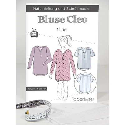 Abbildung von Papierschnittmuster Bluse Cleo Kinder