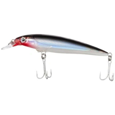 Abbildung von Köder mit Haken Zwei Nr. 2, 1.2 2.4m Schwimmtiefe, 12cm Größe, Silber