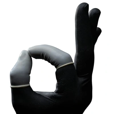 Abbildung von AMPRI Latex Fingerlinge,Größe XL, Size 5, Med Comfort: gerollte Fingerlinge aus kaufen.