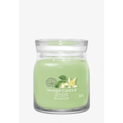 Abbildung von Yankee Candle Signature Medium JAR Vanilla LIME Duftkerze, Größe: 368 g, Green