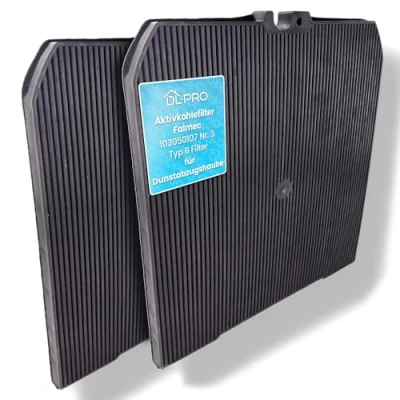 Abbildung von 2 x DL pro Aktivkohlefilter passend für Falmec 103050107 Nr. 3 Typ B Filter Dunstabzugshaube Abzugshaube