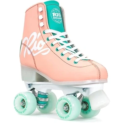 Abbildung von Quad Rollschuhe Script Rosa