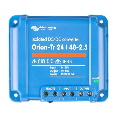 Abbildung von Victron Energy Orion Tr Spannungswandler 24/48 Volt 2.5 Ampere 120 Watt IP43 Geschützt DC Konverter für Doppelbatteriesysteme Isoliert