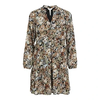 Abbildung von Object MILA GIA NOOS Freizeitkleid, Damen, Größe: 34, Blackaop:multi color flower