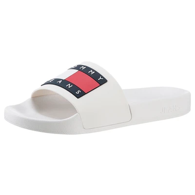 Abbildung von Tommy Jeans FLAG POO EN0EN02115TCR Badesandale, Damen, Größe: 39, White Schuhe