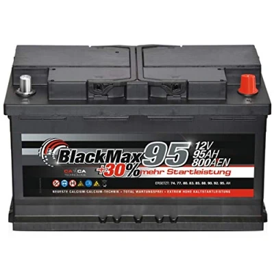 Abbildung von BlackMax Autobatterie 12V 95Ah 800A Starterbatterie MAX95 +30 Edition ersetzt 85Ah 88Ah 92Ah