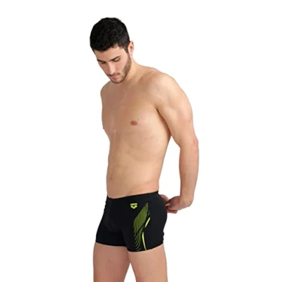 Abbildung von ARENA Herren Short Graphic Swim Trunks, Black soft Green, 8 EU