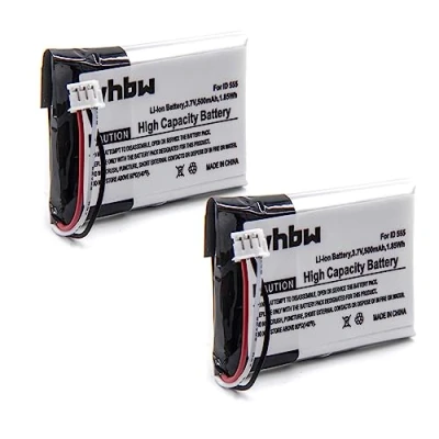 Abbildung von vhbw 2X Akku Ersatz für Grundig SL 422943 schnurlos Festnetz Telefon (500 mAh, 3,7 V, Li Polymer)
