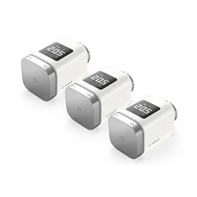 Abbildung von Bosch Smart Home Heizkörperthermostat II, 3er Set, smarte Thermostate mit App Funktion, kompatibel Amazon Alexa, Apple HomeKit, Google Edition