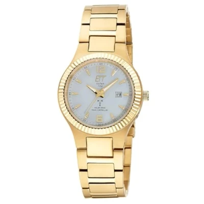 Abbildung von ETT Eco Tech Time ELT 11673 12M Funk Solar Damenuhr Everest Lady Goldfarben