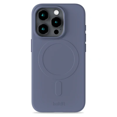 Abbildung von Apple iPhone 15 Pro Hülle MagSafe Recycelter Kunststoff Holdit Backcover Handyhülle Blau
