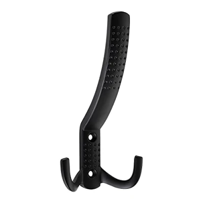 Abbildung von SO TECH® Garderobenhaken JASMIN STRONG extra stabile Ausführung (1 St), Variante lang schwarz matt