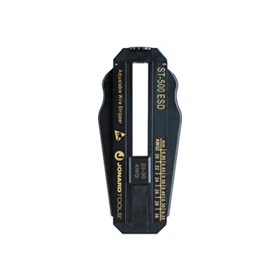 Abbildung von Jonard Tools ST 500ESD ESD Präzisions Abisolierzange aus Polycarbonat, verstellbar, 20 bis 30 AWG, 8,4 cm Länge x 3,5 Höhe 4,5 Dicke