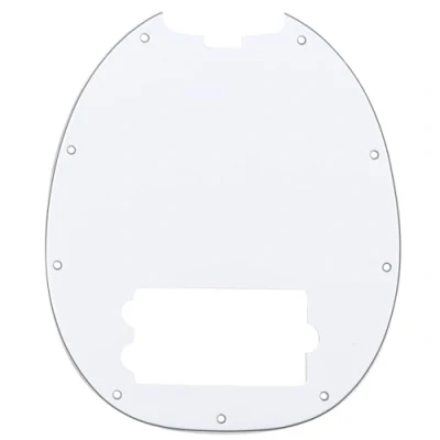 Abbildung von Musiclily 9 Löcher Pickguard Schlagbrett für 4 saiter Musicman Stingray Bass,3 lagig Weiß