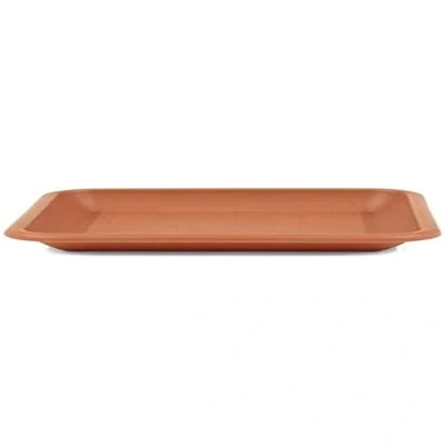 Abbildung von greemotion Blumentopfuntersetzer Jana in Terracotta Blumen Untersetzer eckig für Pflanzkübel Pflanzenuntersetzer quadratisch aus Kunststoff Pflanzen Untertopf 49 x cm