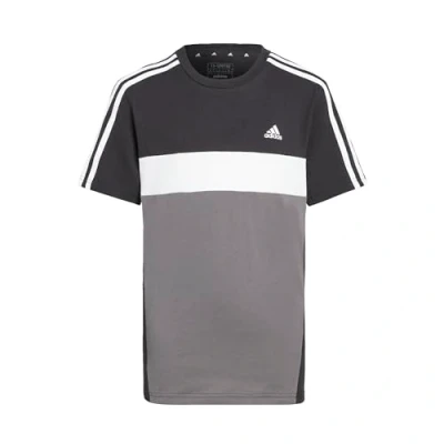Abbildung von adidas Sportswear Tiberio 3COLORBLOCK TEE Unisex Tshirt print für Kinder, Größe: 128, Black/grey five/white