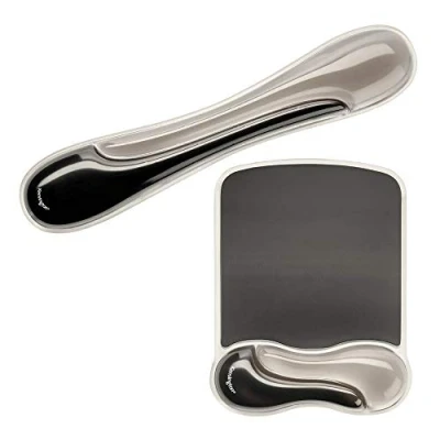Abbildung von Kensington Duo K52500WW Gel Maus und Tastatur Handgelenkauflage Set, ergonomische Mauspad mit Handgelenkstütze, Handgelenkauflage, Computertastatur Pad, Kühlgel, rutschfeste