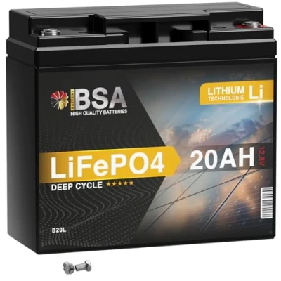 Abbildung von BSA LiFePO4 12V 20Ah Lithium Batterie Solar Akku Photovoltaik Wohnmobil USV statt 22Ah 24Ah
