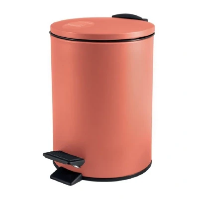 Abbildung von spirella Kosmetikeimer ADELAR, Treteimer mit Softclose Absenkautomatik, herausnehmbarem Inneneimer, Anti Fingerprint Beschichtung, matt Finish, 3L, terracotta rot