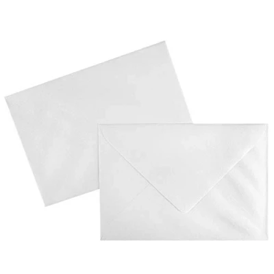 Abbildung von Ideen mit Herz Premium Perlmutt Umschläge Außenmaß: Din C6 (11,4 cm x 16,2 cm) 100 Stück weiß