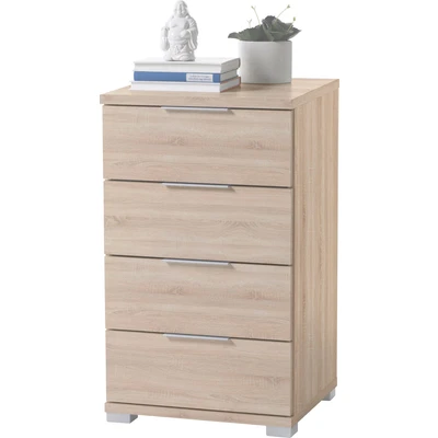 Abbildung von Stella Trading Universal Nachttisch in Eiche Sonoma Optik Moderner Nachtschrank mit vier Schubladen für Ihr Boxspringbett 46 x 79 42 cm (B/H/T)