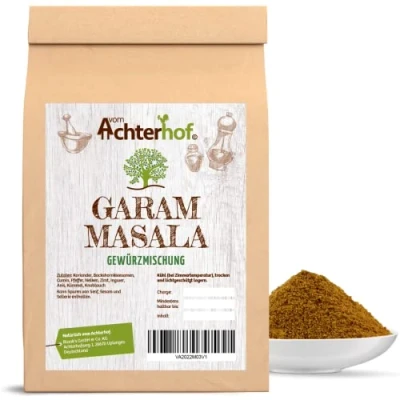 Abbildung von Garam Masala 100g traditionelle indische Gewürzmischung Ideal zur Zubereitung von indischen Gerichten feuriger und aromatischer Geschmack vom Achterhof