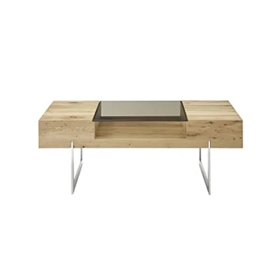 Abbildung von MCA furniture Couchtisch aus Glas, Holzfurnier in holzfarben (BxHxT: 110x40x60 cm)