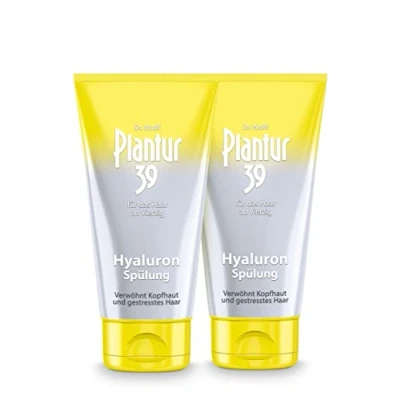 Abbildung von Plantur 39 Hyaluron Spülung 2 x 150 ml verwöhnt die Kopfhaut und gestresstes Haar Gegen menopausalen Haarausfall