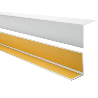 Abbildung von Quest PVC Winkelprofil Kunststoff Selbstklebend Kantenschutz Eckenschutz Eckleiste Winkelleiste, 35x18mm, 100cm, grau