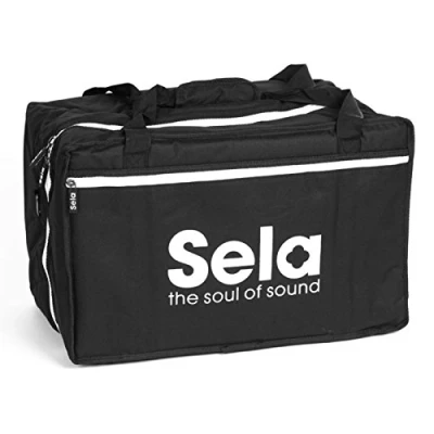 Abbildung von Sela SE 005 Cajon Tasche Black, Hochwertige Nylontasche für Cajons mit Rucksackfunktion und Seitenfach