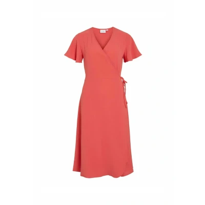 Abbildung von VILA Vilovie NEW Freizeitkleid, Damen, Größe: 34, Red
