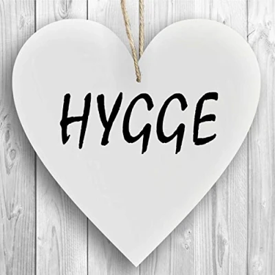 Abbildung von Herzschild Holzherz Holzschild 16 x cm Hygge weiß Dekoschild Wandschild Schild Holz Geschenk