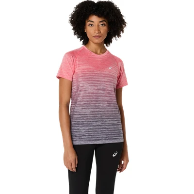 Abbildung von Asics Seamless SS Sport Tshirt, Damen, Größe: Medium, Coral reef/greyish purple