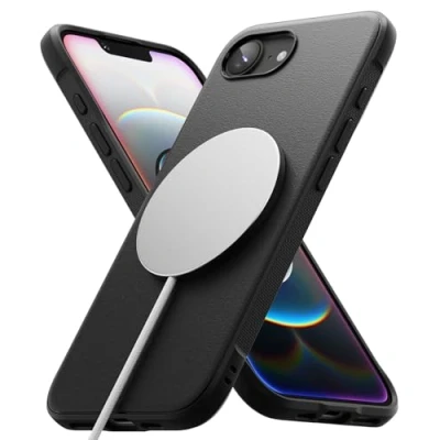Abbildung von Ringke Onyx Magnetic [Kompatibel mit MagSafe] für iPhone 16e Hülle (SE 4, 2025, 6,1 Zoll), Fester Griff rutschfest Robuste Stoßfeste Kratzfest Handyhülle Magnet Ladegerät/Zubehör Black