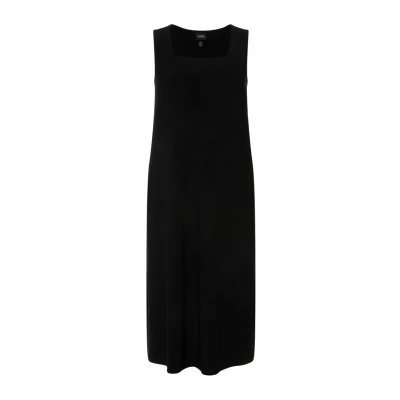 Abbildung von Ulla Popken CARREEAUSSCHNITT, ÄRMELLOS Jerseykleid, Damen, Größe: 50/52, Schwarz