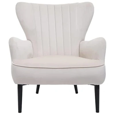 Abbildung von Mendler Lounge Sessel HWC K37, Cocktailsessel Polstersessel Sessel, Samt Creme beige